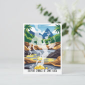 Carte Postale Sulphur Springs of Saint Lucia Travel (Debout devant)