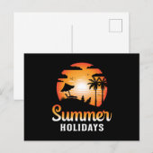 Carte Postale Summer Beach Vacances Surf de mer Cool Sun Funny C (Devant / Derrière)