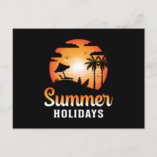 Carte Postale Summer Beach Vacances Surf de mer Cool Sun Funny C (Devant)