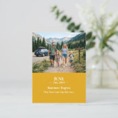 Carte Postale Summer Begins June Memory Photo Postcard (Debout devant)