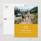 Carte Postale Summer Begins June Memory Photo Postcard (Devant / Derrière)