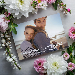 Carte Postale Summer Break Photo Wedding Enregistrer la date