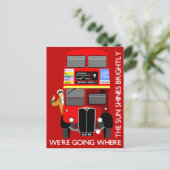 Carte Postale Summer Holiday London Red Double Decker Movie Bus (Debout devant)
