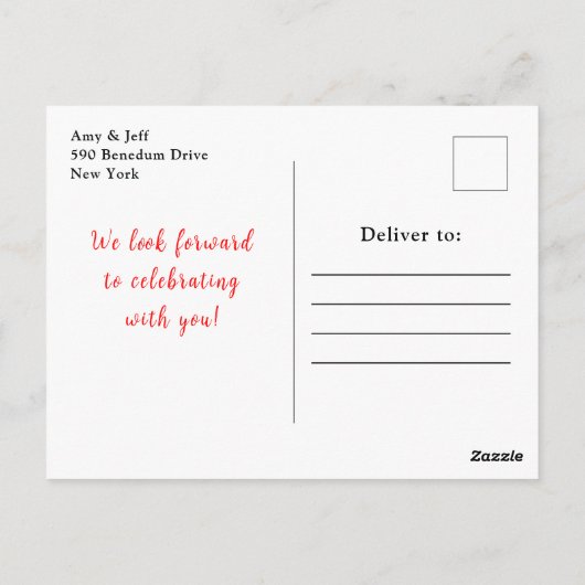 Carte Postale Summer Mixed Berries Bridal Shower (Dos)