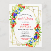 Carte Postale Summer Mixed Berries Bridal Shower (Devant)