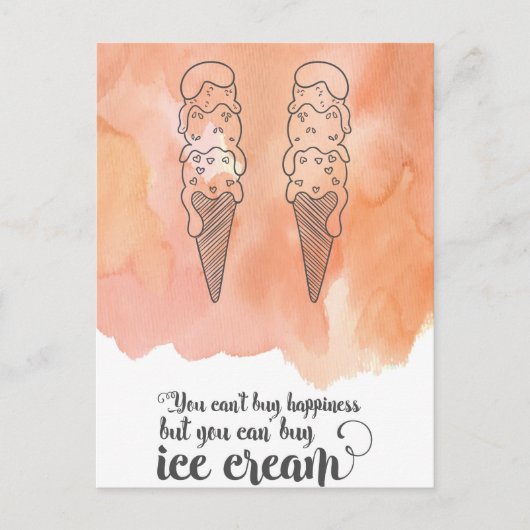 Carte Postale Summer quote for any ice cream fan (Devant)