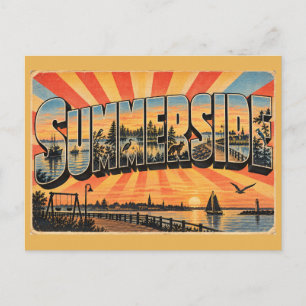 Carte Postale Summerside PEI Harbour promenade de la baie Art