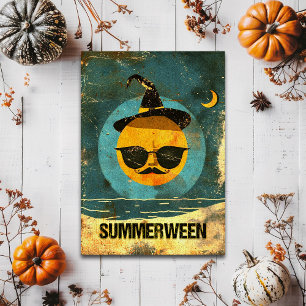 Carte Postale Summerween Rétro Sorcière Soleil Épouvantable Été