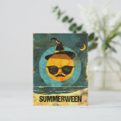 Carte Postale Summerween Rétro Sorcière Soleil Épouvantable Été (Debout devant)