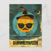 Carte Postale Summerween Rétro Sorcière Soleil Épouvantable Été (Devant)