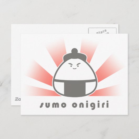 Carte Postale Sumo Onigiri (Devant / Derrière)