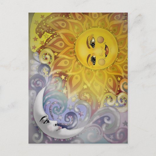 Carte Postale Sun and Moon  (Devant)