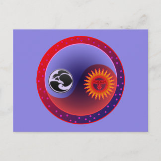 Carte Postale Sun and Moon in Balance