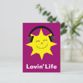Carte Postale Sun et casques Lovin' Life (Debout devant)