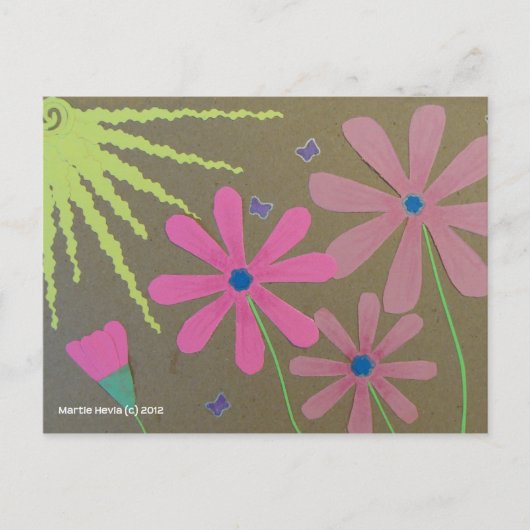 Carte Postale Sun & Flowers - Scrapbook (Devant)