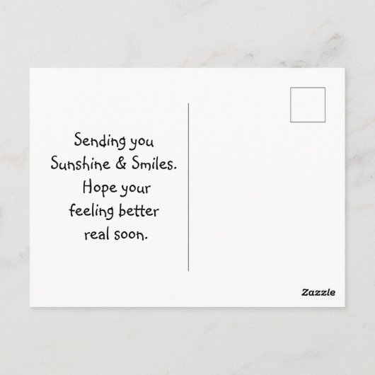 Carte postale Sun Get Well Smiling (Dos)