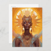 Carte Postale Sun Goddess Imaginaire Art (Devant / Derrière)