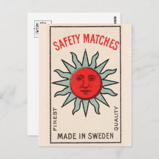 Carte postale Sun Graphic vintage (Devant / Derrière)