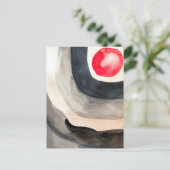 Carte Postale Sun gris et noir art moderne abstrait (Debout devant)