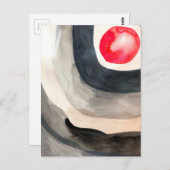 Carte Postale Sun gris et noir art moderne abstrait (Devant / Derrière)