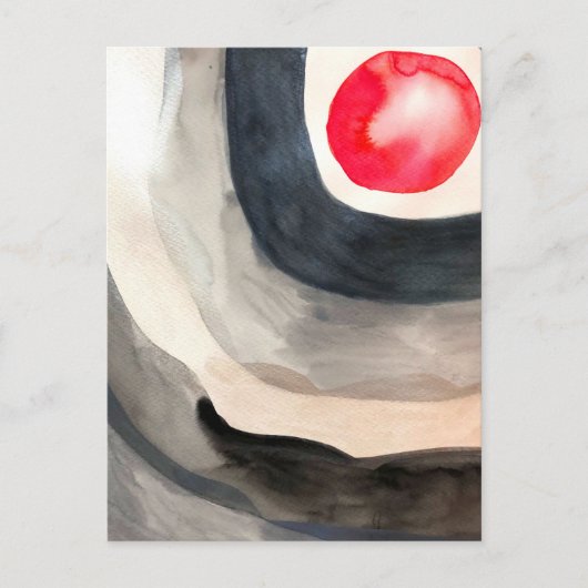 Carte Postale Sun gris et noir art moderne abstrait (Devant)