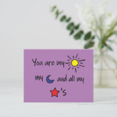 Carte Postale Sun-Moon-and-Stars- (Debout devant)