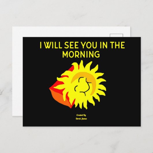 Carte postale Sun Night (Devant / Derrière)