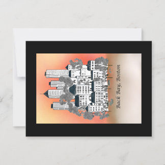 Carte postale Sun Set de Boston Back Bay