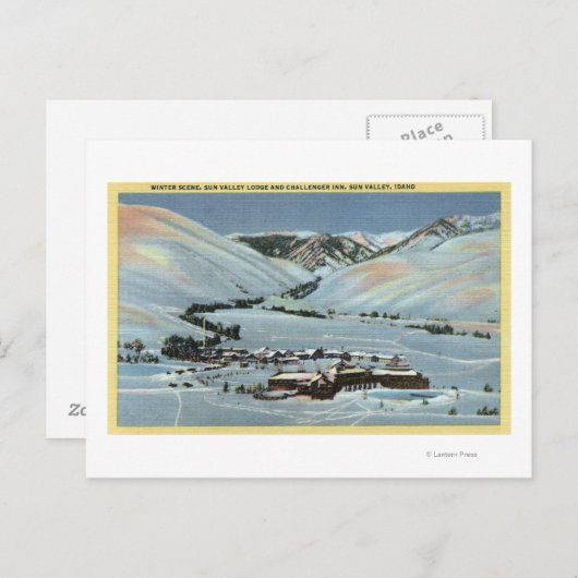 Carte Postale Sun Valley, identification - scène d'hiver, Sun (Devant / Derrière)
