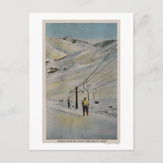 Carte Postale Sun Valley, IDMountain Scene, Ski Lifts in (Devant)