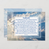 Carte postale "Sunbeams" Christian Poem Holiday (Devant / Derrière)