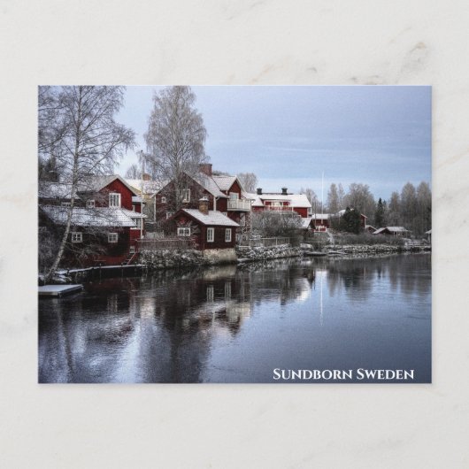 Carte Postale Sunborn Suède Winterscape (Devant)