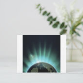 Carte Postale Sunburst à travers le monde (Debout devant)
