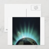 Carte Postale Sunburst à travers le monde (Devant / Derrière)