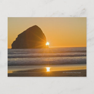 Carte Postale Sunburst Et Haystack Rock Au Cap Kiwanda