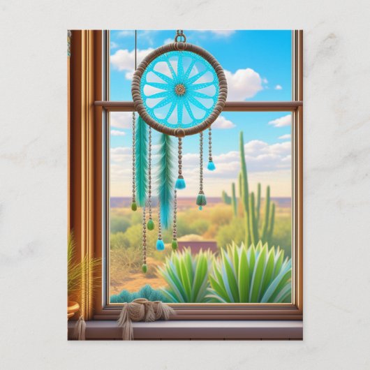 Carte Postale Suncatcher dans la fenêtre avec Arrière - plan du  (Devant)