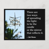 Carte Postale Suncatcher Diffusion de la citation inspirationnel (Devant)