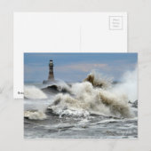 Carte Postale Sunderland - Jetée Roker et phare (Devant / Derrière)