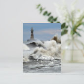 Carte Postale Sunderland - pilier et phare de Roker (Debout devant)