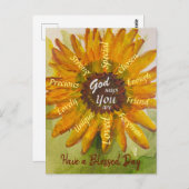 Carte postale Sunflower (Devant / Derrière)