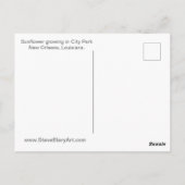 Carte postale Sunflower (Dos)