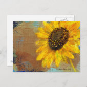 Carte postale Sunflower Burst (Devant / Derrière)
