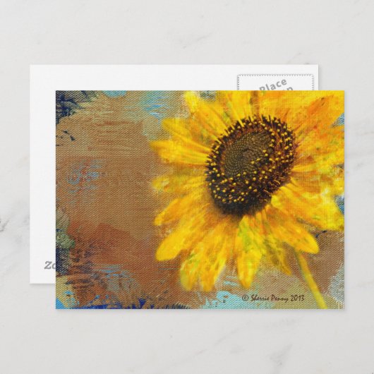 Carte postale Sunflower Burst (Devant / Derrière)