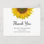 Carte Postale Sunflower Class of 2025 Graduation Merci (Devant)