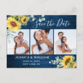 Carte Postale Sunflower Eucalyptus 3 PHOTO Mariage Enregistrer l (Devant)