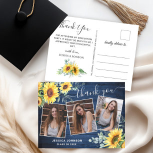 Carte Postale Sunflower Eucalyptus 3 PHOTO Merci de graduation