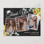 Carte Postale Sunflower Eucalyptus 3 PHOTO Merci de graduation (Devant)