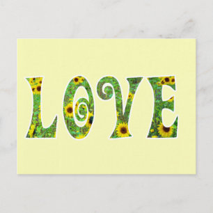 Carte Postale Sunflower Hippy Love