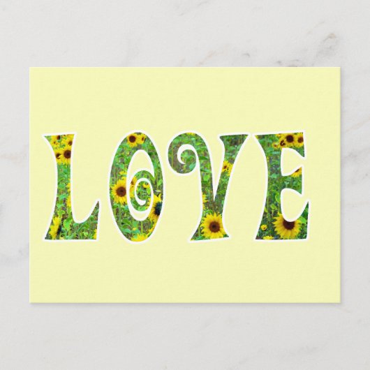Carte Postale Sunflower Hippy Love (Devant)
