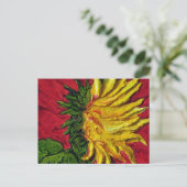 Carte postale Sunflower jaune (Debout devant)